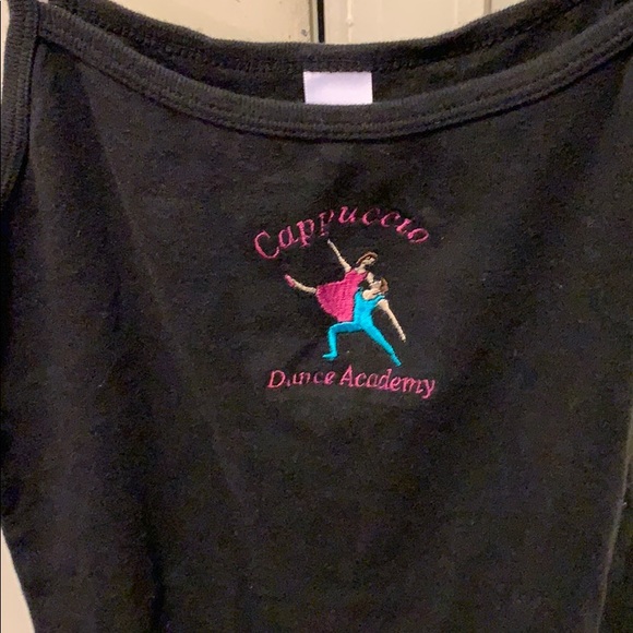 Bella Spaghetti Strap Ballet Black Tank Top Size M - Picture 2 of 4